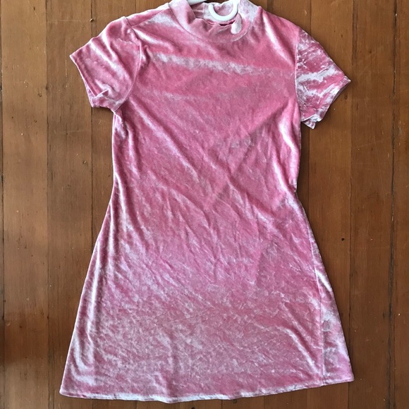 aqua blues Dresses & Skirts - QT pink crushed velvet mini dress by Aqua Blues